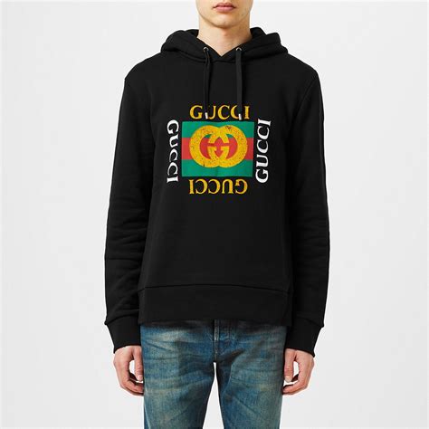 fake black gucci hoodie|gucci distressed hoodie.